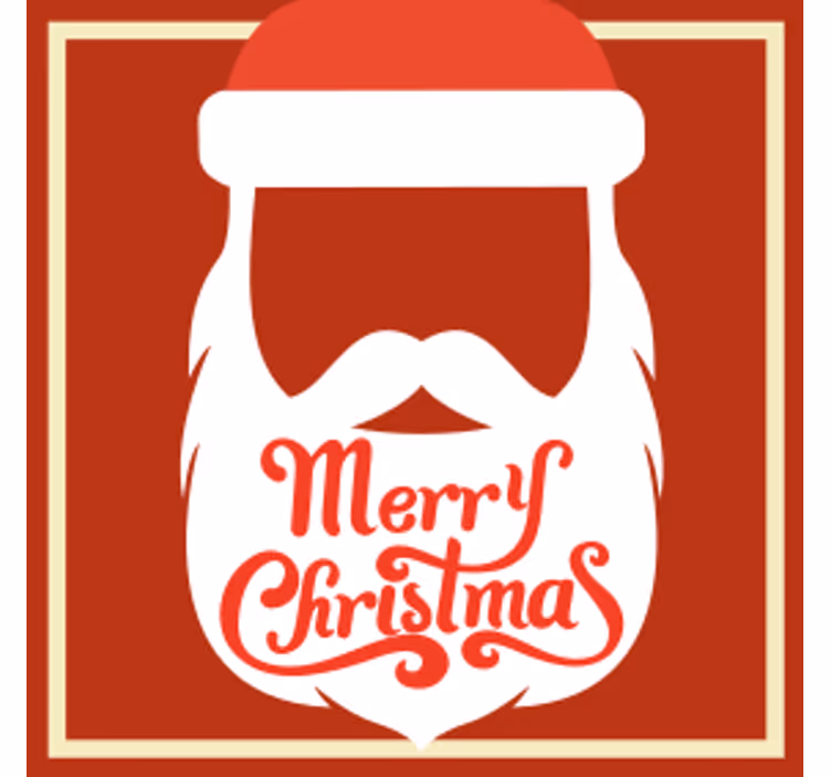 Christmas coasters santa claus illustration - TenStickers