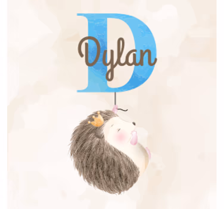 Personalizable coasters hedgehog with brown font - TenStickers