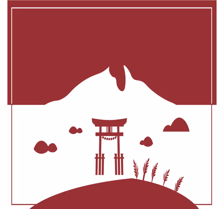 Geek coasters inspired by mountain torii gate - TenStickers