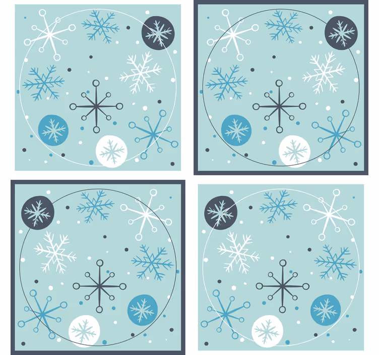 Christmas coasters snowflake patterns collection - TenStickers