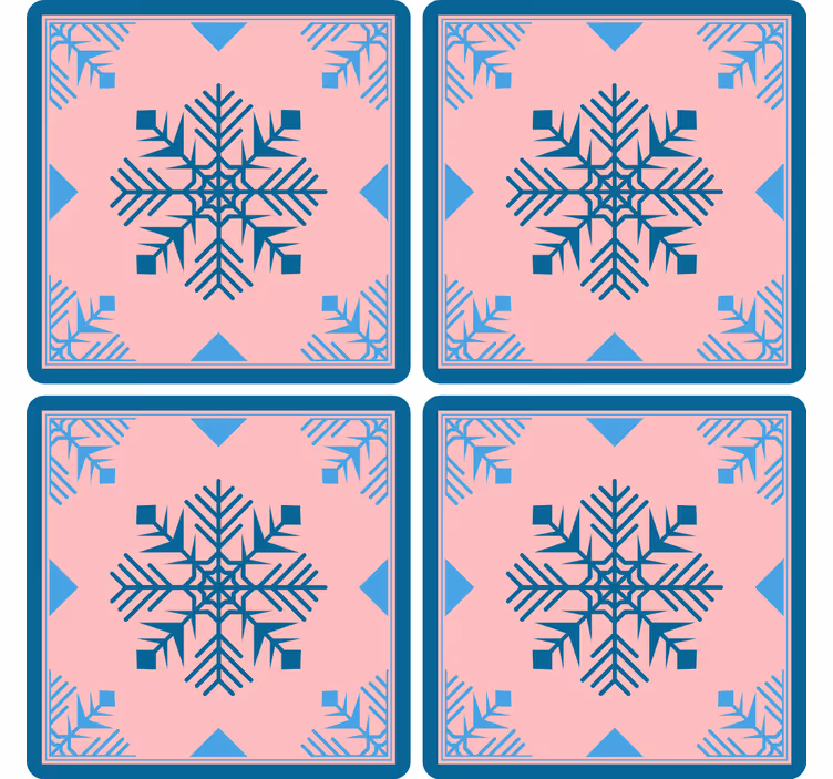 Christmas coasters with snowflake silicone design - TenStickers
