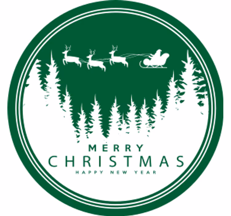 Christmas coasters festive santa sleigh design - TenStickers