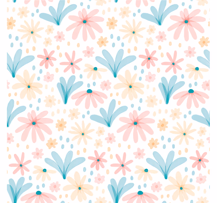 Floral patterned motif coasters - TenStickers