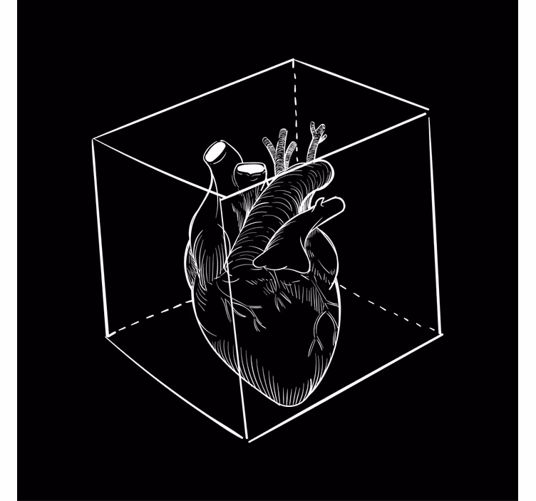 Captive modern heart modern coaster - TenStickers