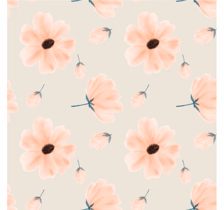 Floral pattern with soft petals coasters - TenStickers