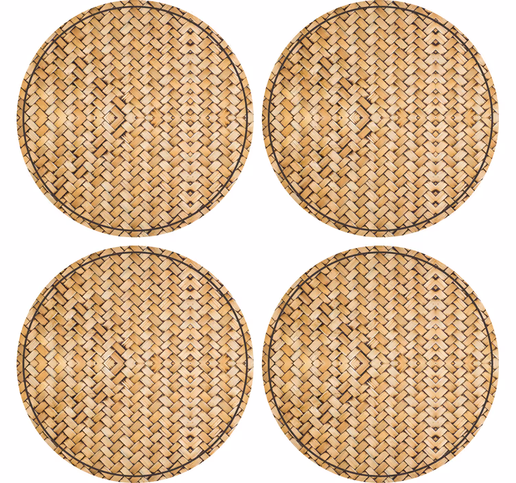 Textured circular coasters - TenStickers