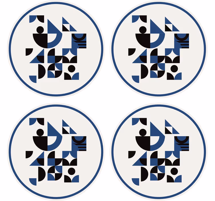 Modern coasters geometric shape design - TenStickers