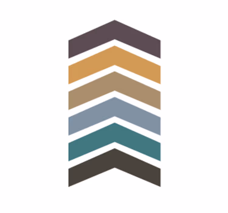 Coasters with layered chevron design - TenStickers