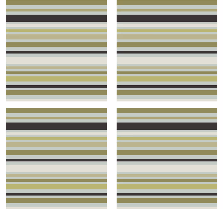 Green and black striped pattern coasters - TenStickers