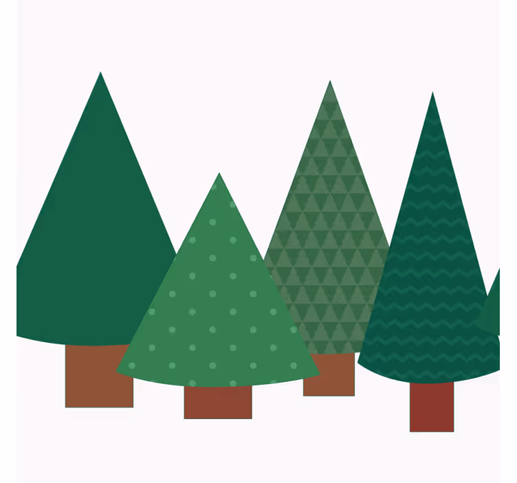 Patchwork christmas tree pattern coaster - TenStickers