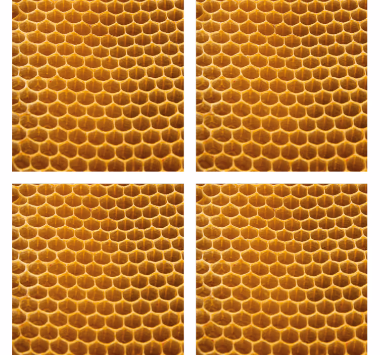 Beer mats honeycomb pattern design - TenStickers