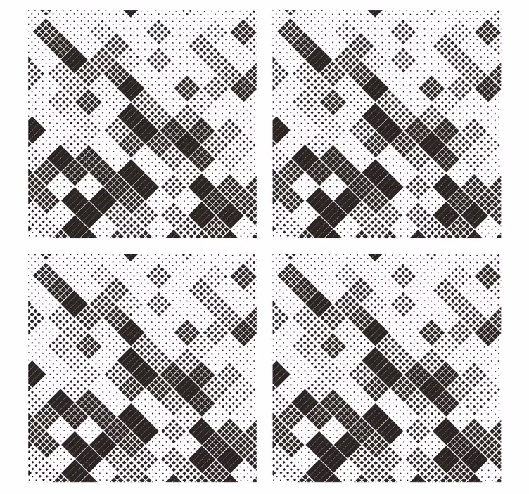 Geometric dot pattern coasters - TenStickers