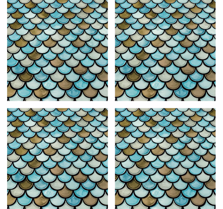 Coasters with scalloped layered effect - TenStickers