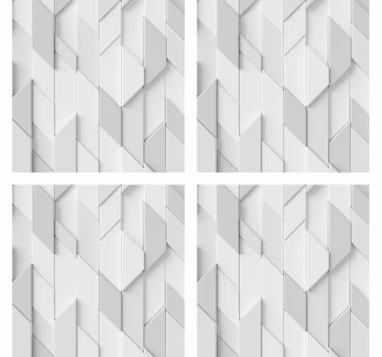 Geometric relief pattern coasters - TenStickers