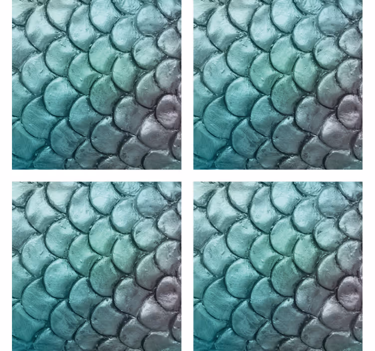 Coasters with scales texture pattern - TenStickers