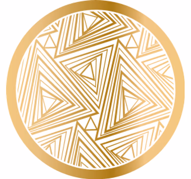 Coasters with geometric triangle pattern - TenStickers