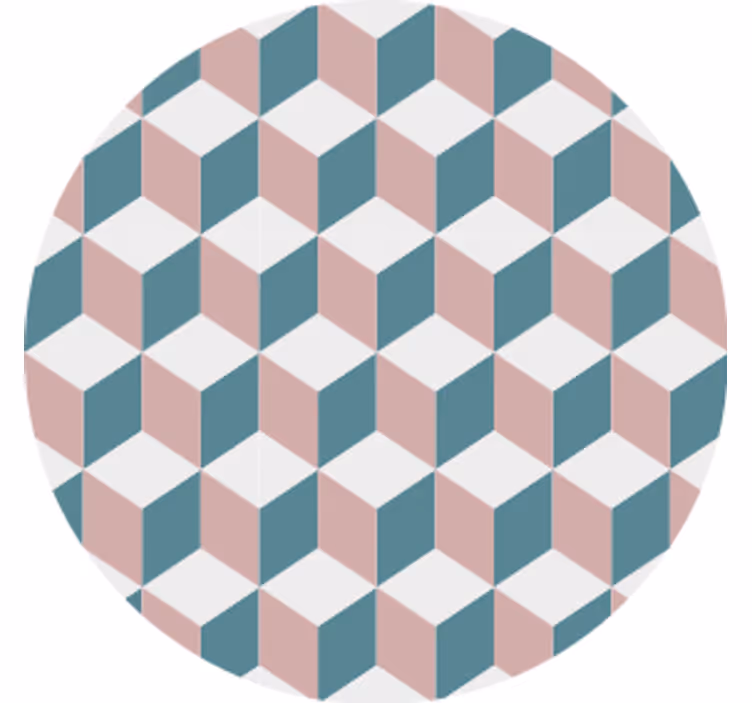 Pastel colored cubes modern coaster - TenStickers