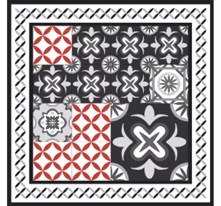Coasters with geometric patterns collage - TenStickers