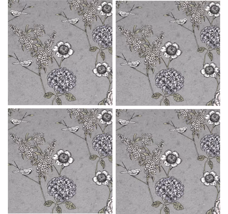 Floral textured background coasters - TenStickers