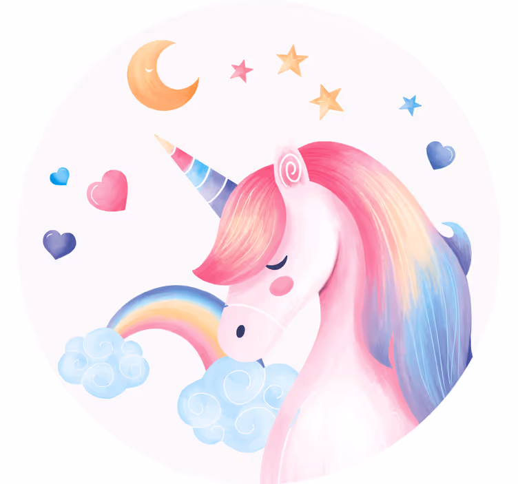 Rainbow unicorn more coasters - TenStickers