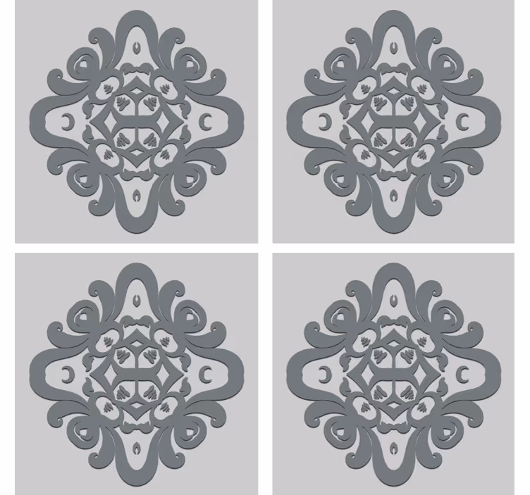 Coasters with detailed design motif - TenStickers