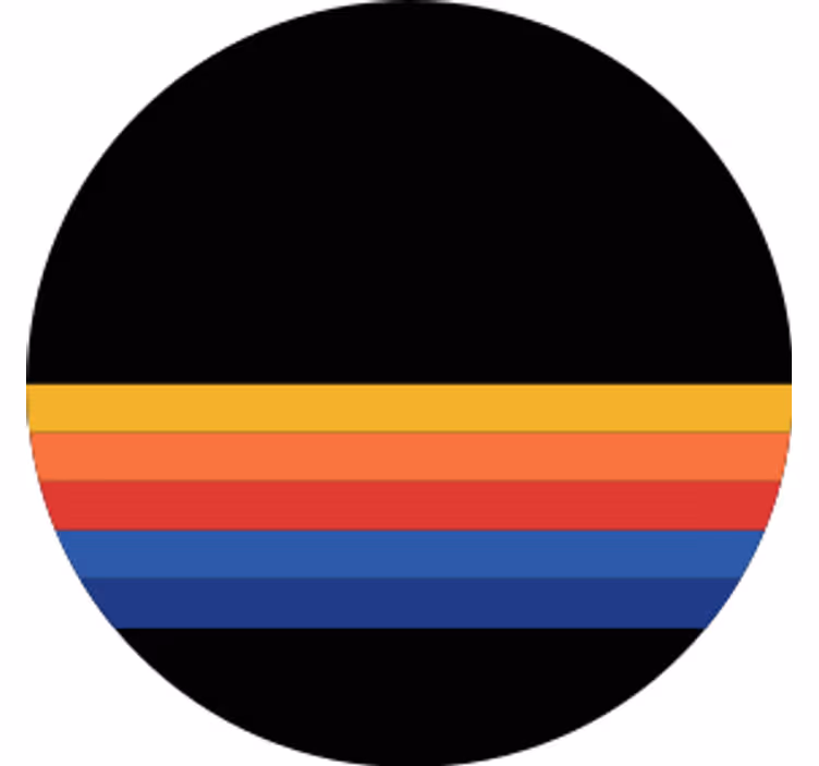 Coasters colorful striped circular design - TenStickers