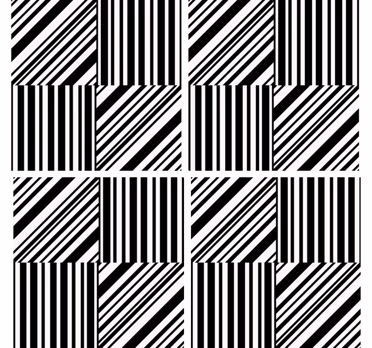 Coasters striped pattern squares - TenStickers