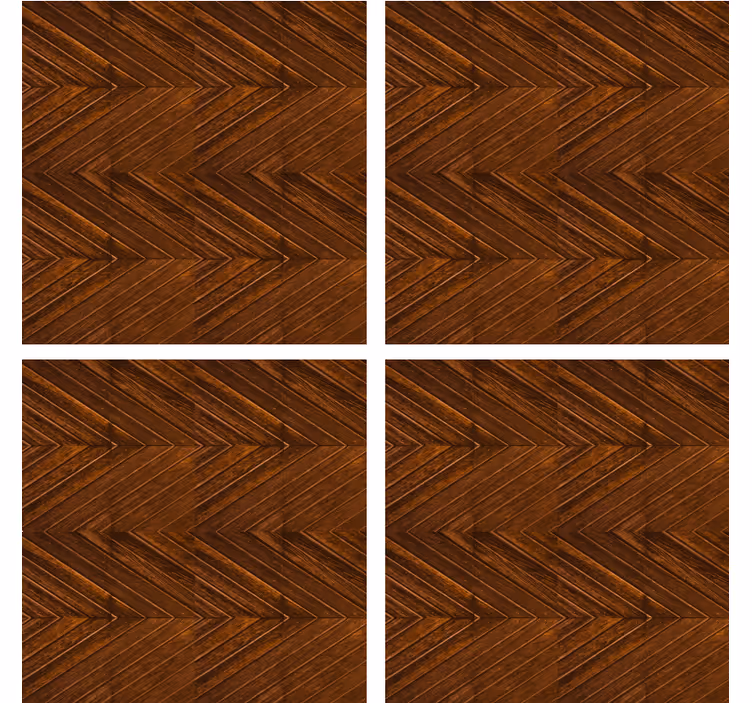 Chevron pattern wood coasters - TenStickers