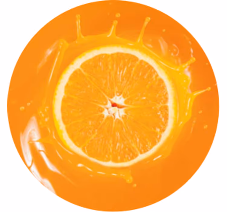 Orange juice image coaster - TenStickers
