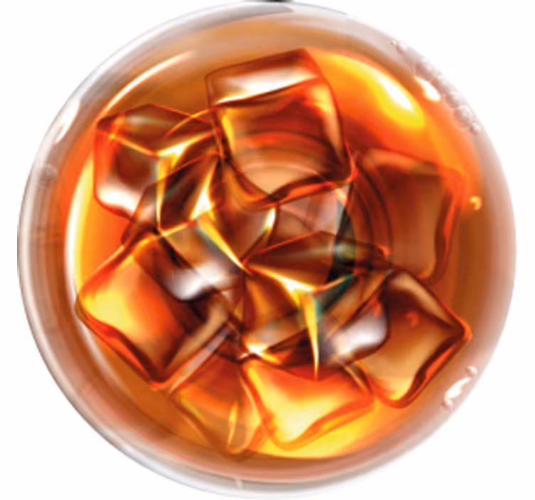 Whiskey glass drink coaster - TenStickers