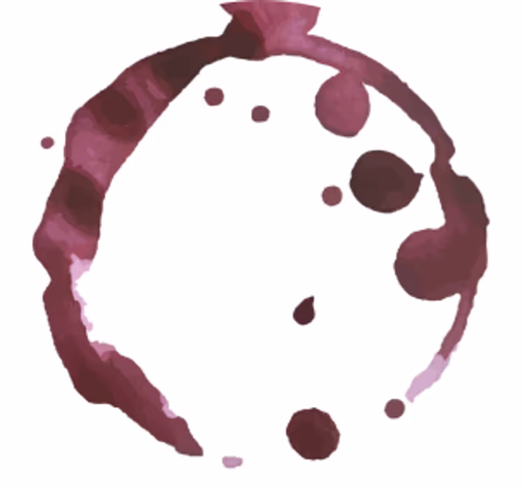 Red wine stains drink coaster - TenStickers