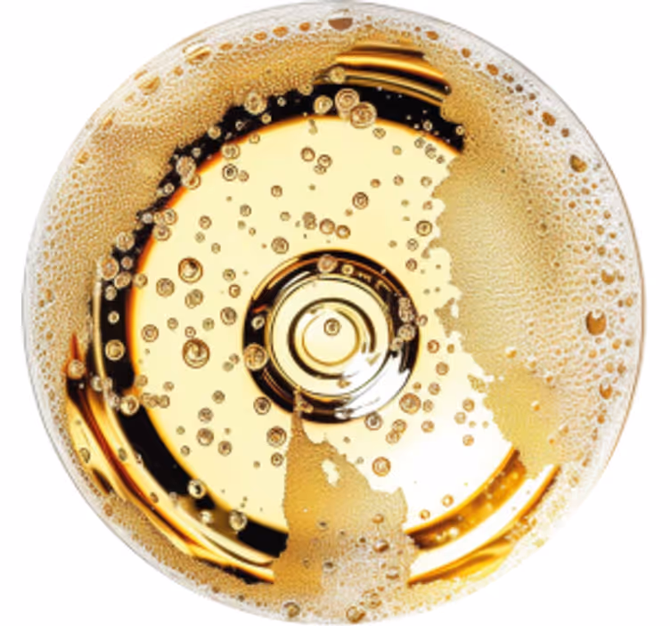 Champagne glass image coaster - TenStickers