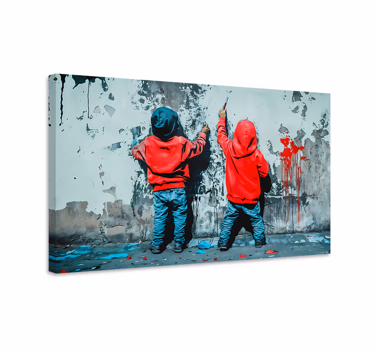 Painting of boys canvas art - TenStickers