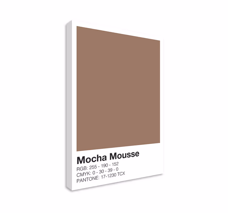 "Mocha" color composition modern canvas art - TenStickers