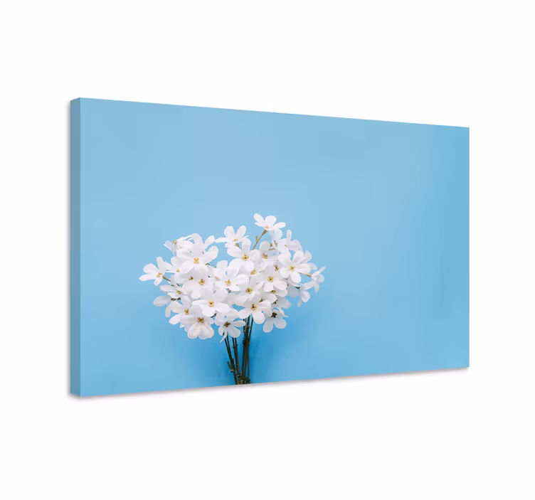Blue canvas print jazmin blue background - TenStickers