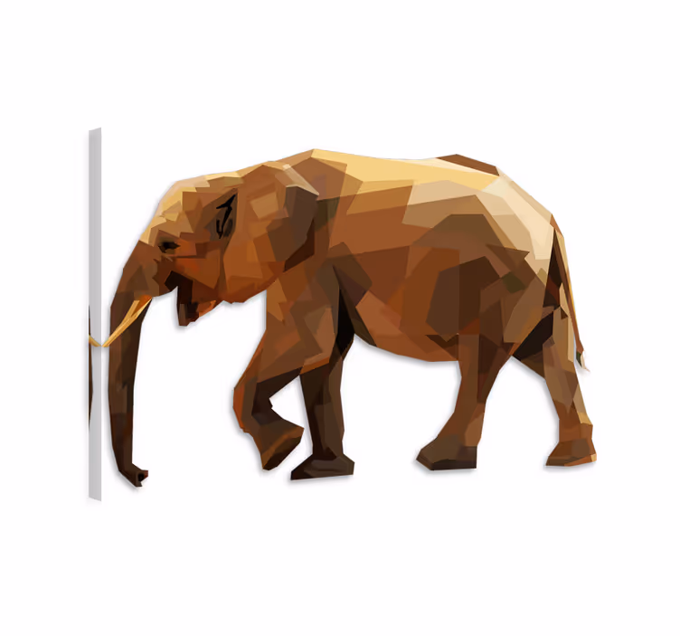 Elephant wallart geometric asian elephant - TenStickers