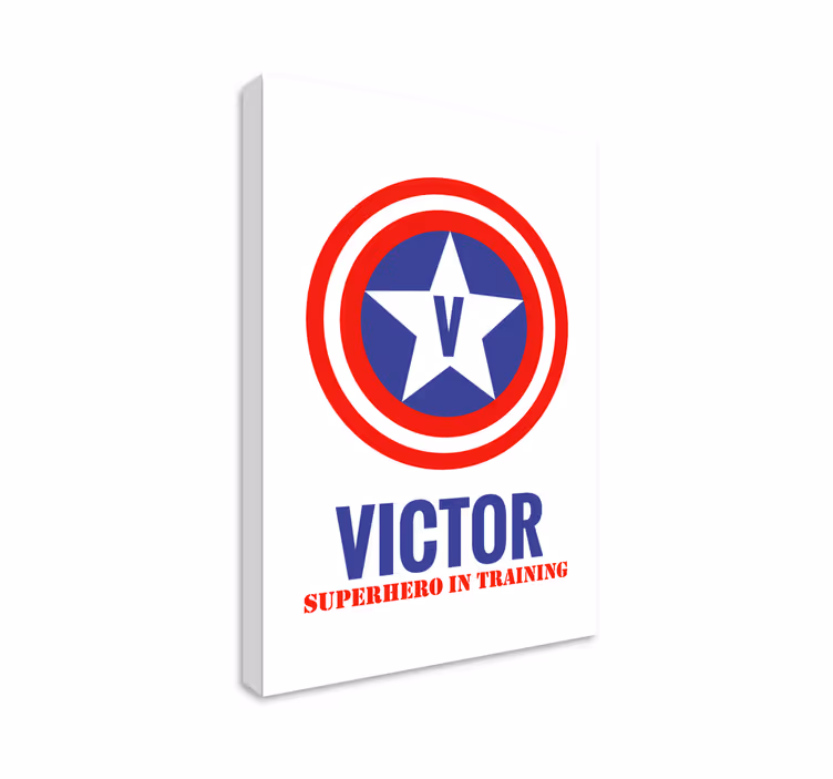 superhero in training personalised canvas - TenStickers