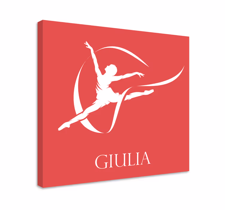 Personalised gymnast silhouette  canvas - TenStickers