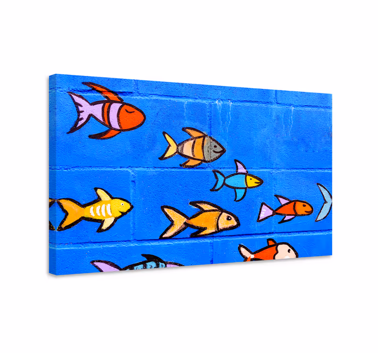 Brick Wall Ocean canvas print - TenStickers