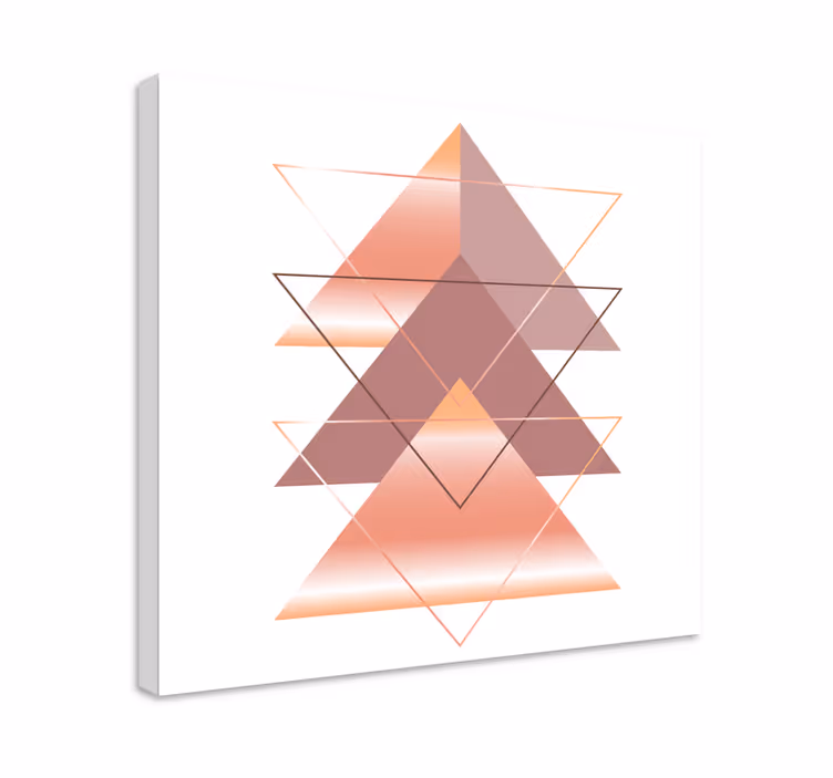 Geometric canvas triangle fusion - TenStickers