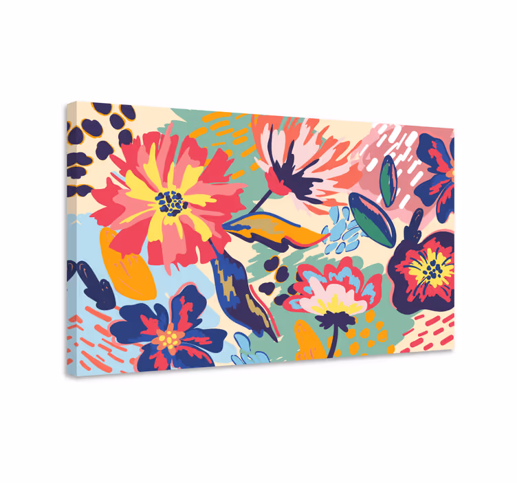Abstract Floral Burst Flowers  canvas - TenStickers
