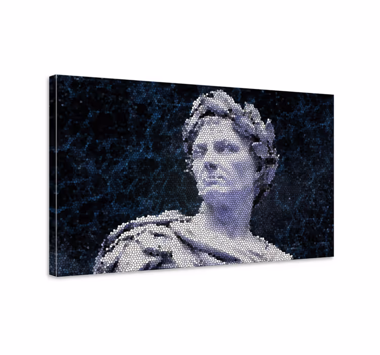 Mosaic Portrait abstract wall art  1 - TenStickers