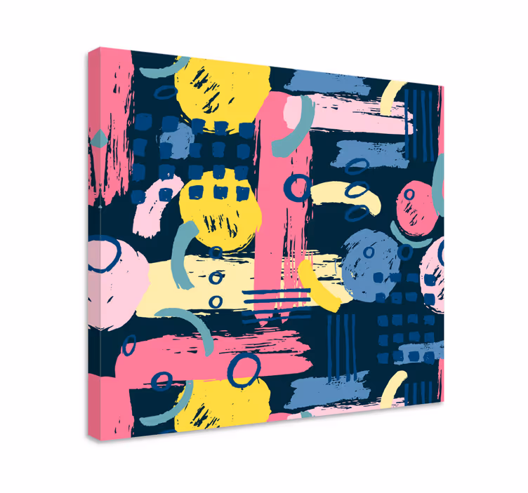 Abstract wall art 1 organic shapes design - TenStickers