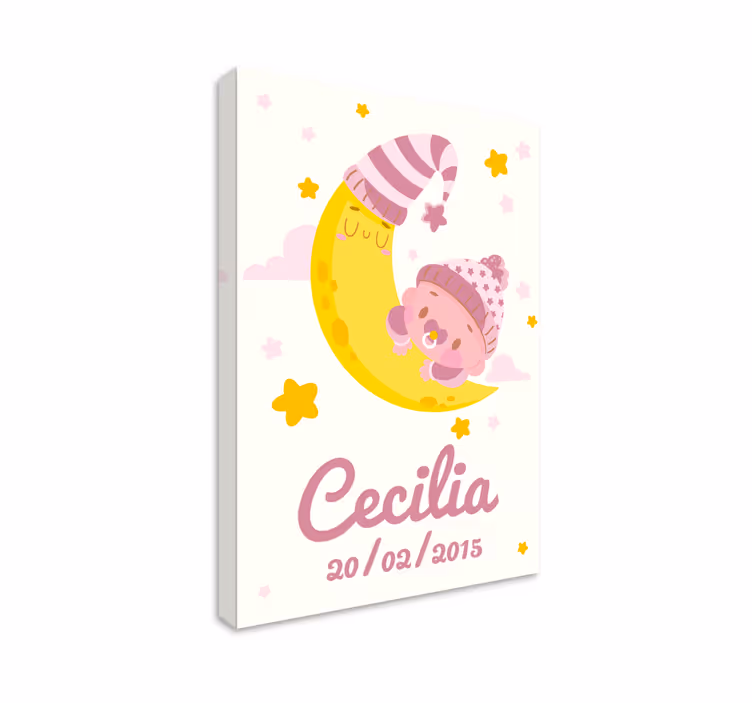 Cocktail canvas joyful moon embrace - TenStickers