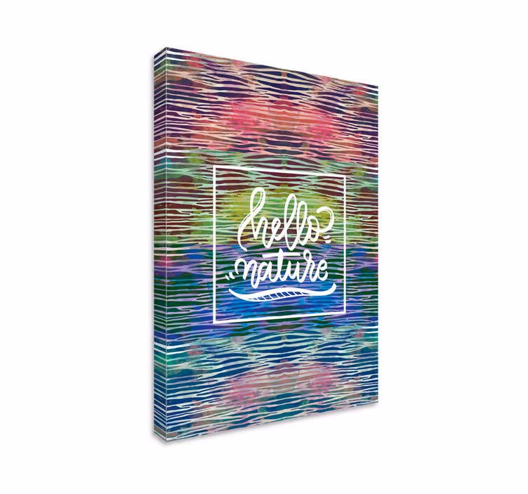 Rainbow Zebra Text canvas - TenStickers
