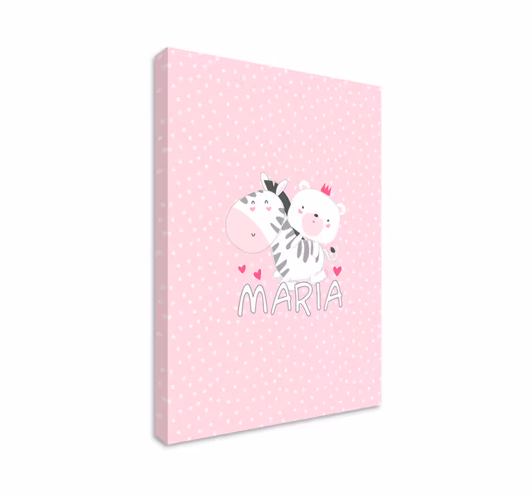 Cocktail canvas adorable animal companions - TenStickers