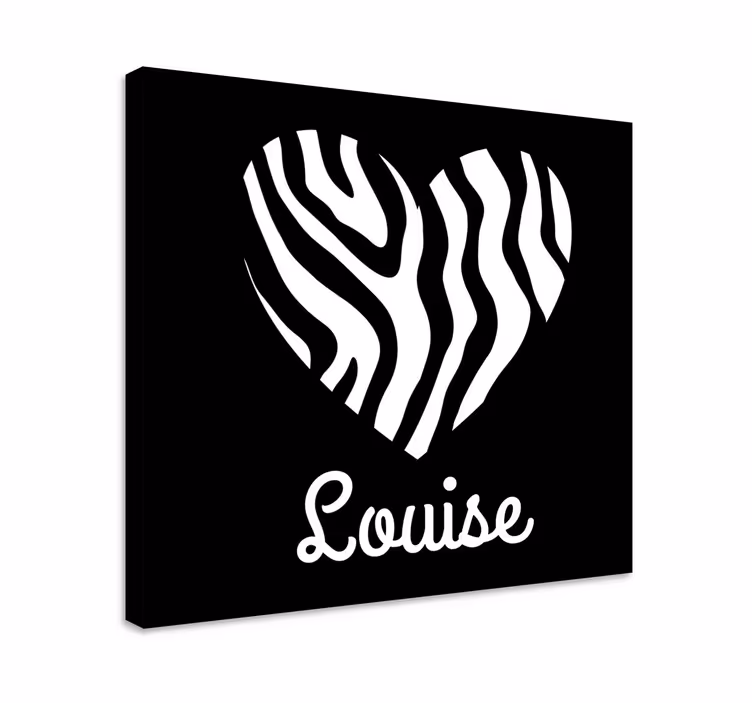 Quote canvas heart with name - TenStickers
