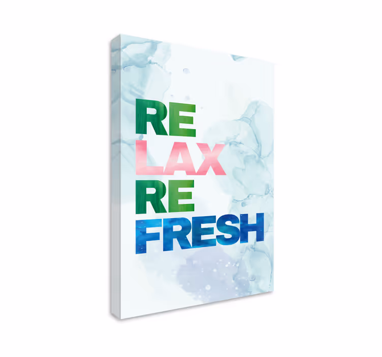 Quote canvas for relaxation renewal motivation - TenStickers