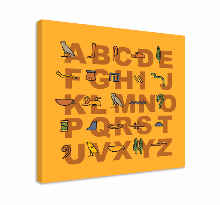 egyptian alphabet Alphabet canvas prints - TenStickers