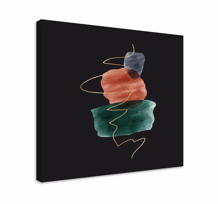 Modern canvas art abstract stone shapes - TenStickers